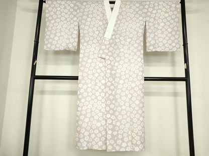 平和屋着物●長襦袢　無双仕立て　舞梅文　正絹　逸品　DABC3556az