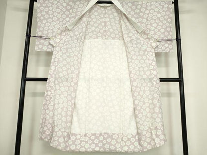 平和屋着物●長襦袢　無双仕立て　舞梅文　正絹　逸品　DABC3556az