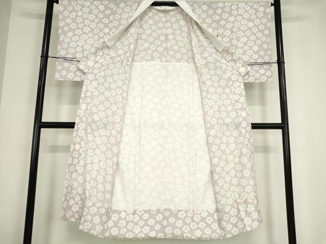 平和屋着物●長襦袢　無双仕立て　舞梅文　正絹　逸品　DABC3556az