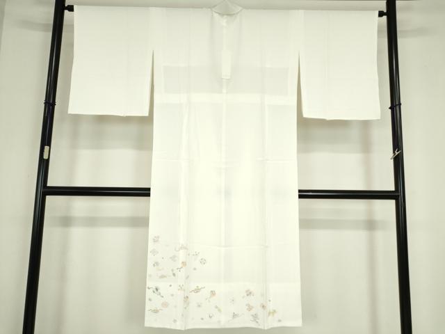 平和屋着物●長襦袢　無双仕立て　半襟刺繍　竹屋町刺繍　宝尽くし文　金彩　正絹　逸品　DABC3558az