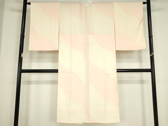 平和屋着物●長襦袢　無双仕立て　草花文　正絹　逸品　DABC3559az