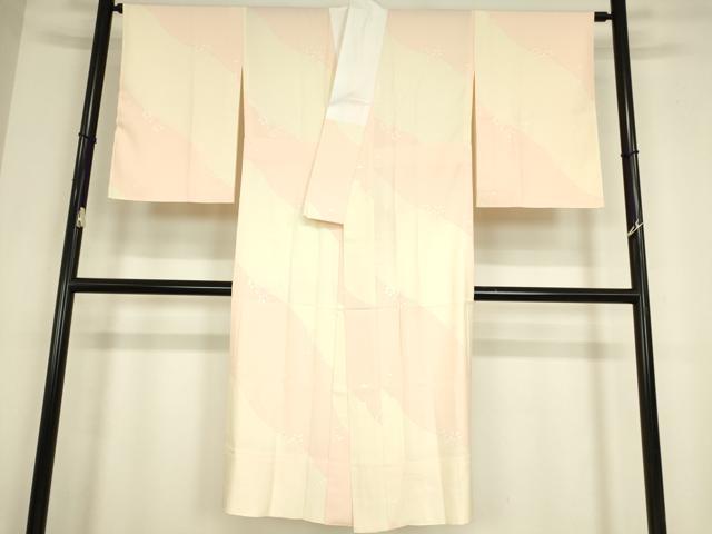 平和屋着物●長襦袢　無双仕立て　草花文　正絹　逸品　DABC3559az