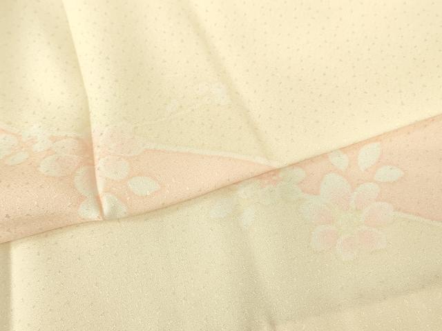 平和屋着物●長襦袢　無双仕立て　草花文　正絹　逸品　DABC3559az