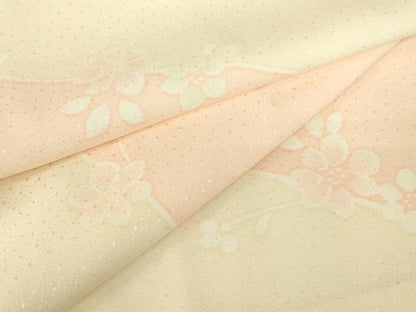 平和屋着物●長襦袢　無双仕立て　草花文　正絹　逸品　DABC3559az