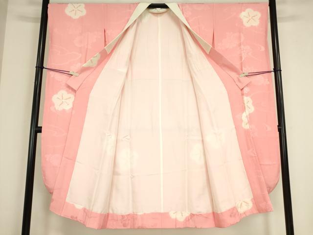 平和屋着物●振袖用長襦袢　袷　絞り　舞花文　正絹　逸品　DABC3565az