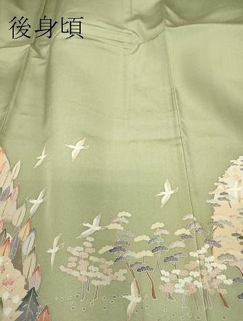 平和屋着物●高級染元　粋峰　林芳夫　京加賀友禅　色留袖　水辺風景樹林文　正絹　逸品　未使用　DABC3584az