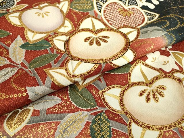 平和屋着物●豪華振袖　駒刺繍　橘　暈し染め　金彩　正絹　逸品　DABC3586az