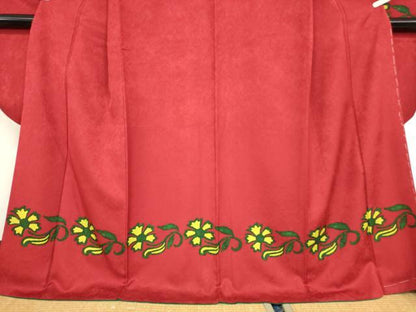 平和屋着物●ファッションデザイナー　MICHIKO LONDON　コシノミチコ　振袖　ろうけつ染め　花唐草文　正絹　逸品　DABC3590az