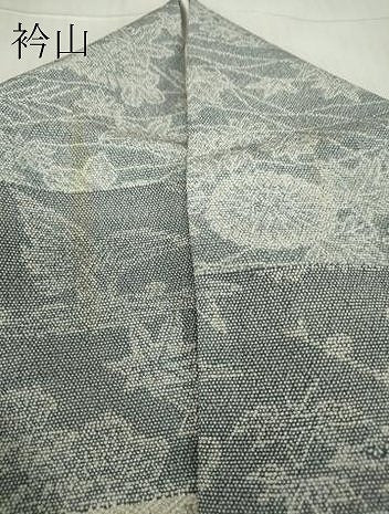 平和屋着物●訪問着　江戸小紋　伝統工芸相良彫型絵染　作家物　枝花舞蝶文　反端付き　正絹　逸品　DABC3595az
