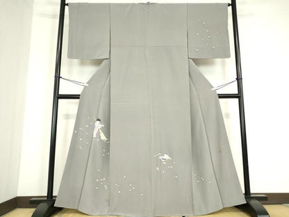 平和屋着物●京童人形絵師　高橋翠延　訪問着　童子冊子文　金彩　正絹　逸品　DABC3621az