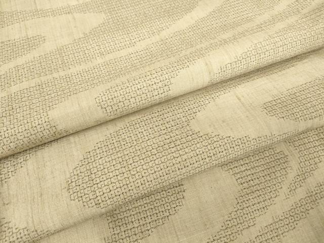 平和屋着物●結城紬　流水文　80亀甲　正絹　逸品　DABC3624az