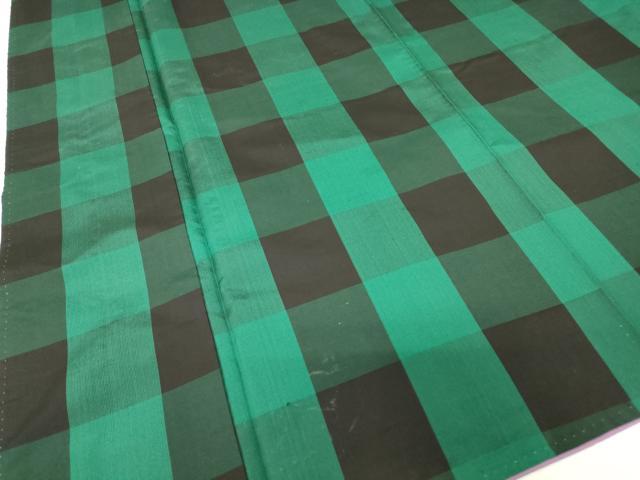 平和屋着物●本場大島紬　格子　正絹　逸品　DABC3626az