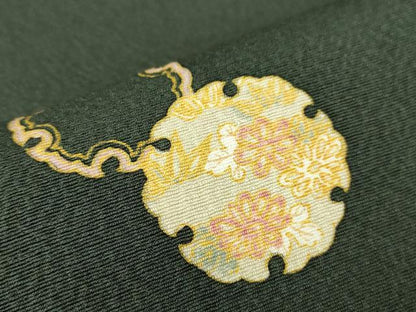 平和屋着物●上質な小紋　雪輪重ね花文　正絹　逸品　DABC3627az