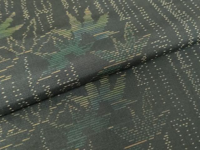 平和屋着物●本場大島紬　笹竹文　正絹　逸品　DABC3628az