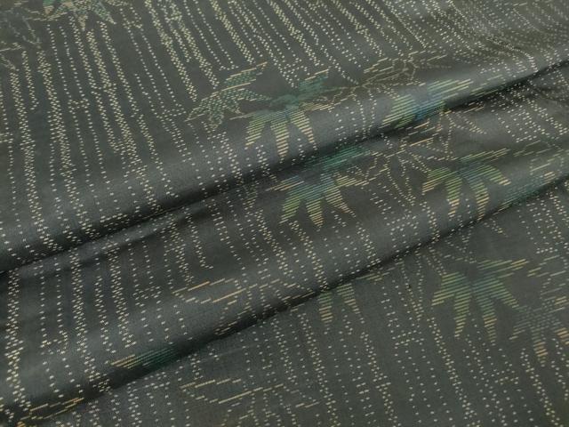 平和屋着物●本場大島紬　笹竹文　正絹　逸品　DABC3628az