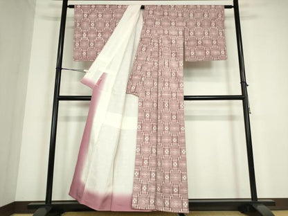平和屋着物●本場琉球絣　紬　正絹　逸品　DABC3633az