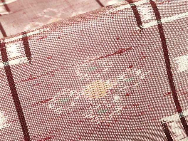 平和屋着物●本場琉球絣　紬　正絹　逸品　DABC3633az