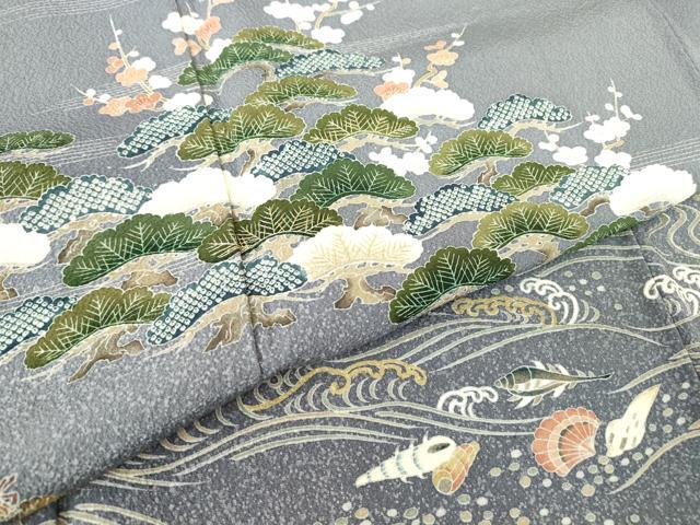 平和屋着物●訪問着　刺繍　浜松文　金彩　正絹　逸品　DABC3637az