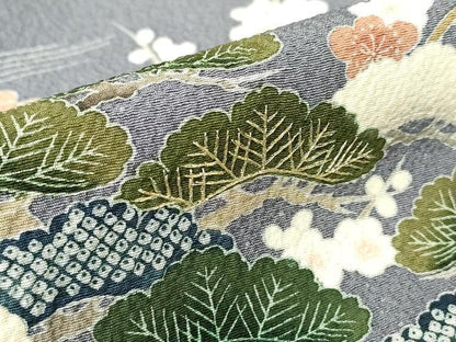 平和屋着物●訪問着　刺繍　浜松文　金彩　正絹　逸品　DABC3637az