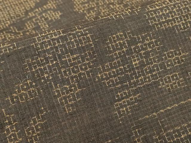 平和屋着物●結城紬　雲取り花文　80亀甲　正絹　逸品　未使用　DABC3638az