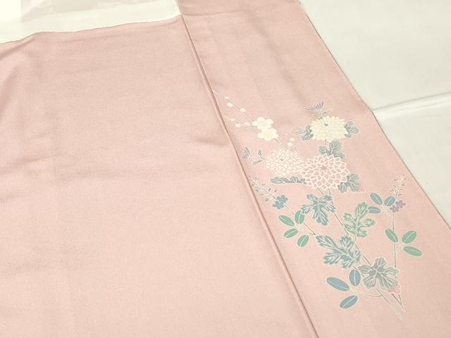 平和屋着物●訪問着　友禅　枝花文　暈し染め　正絹　逸品　DABC3639az
