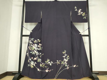 平和屋着物●訪問着　友禅　枝花文　正絹　逸品　DABC3643az