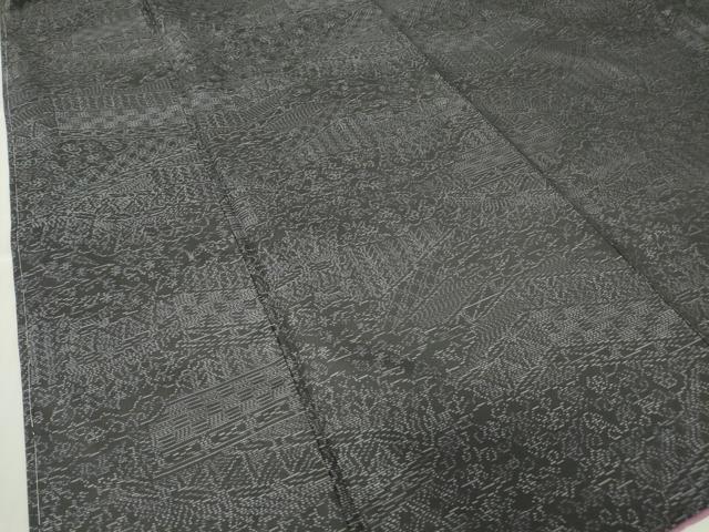平和屋着物●本場大島紬　風景文　大山謹製　証紙付き　正絹　逸品　未使用　DABC3649az