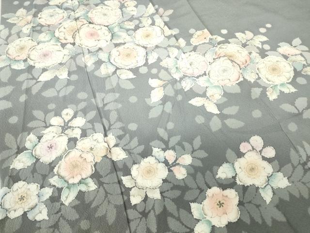 平和屋着物●訪問着　辻が花　正絹　逸品　DABC3650az