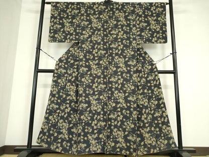 平和屋着物●上質な小紋　籬蔦の葉文　正絹　逸品　DABC3651az