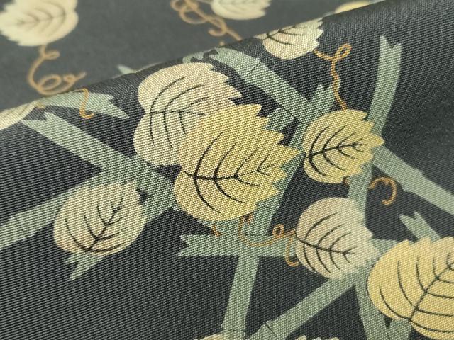 平和屋着物●上質な小紋　籬蔦の葉文　正絹　逸品　DABC3651az