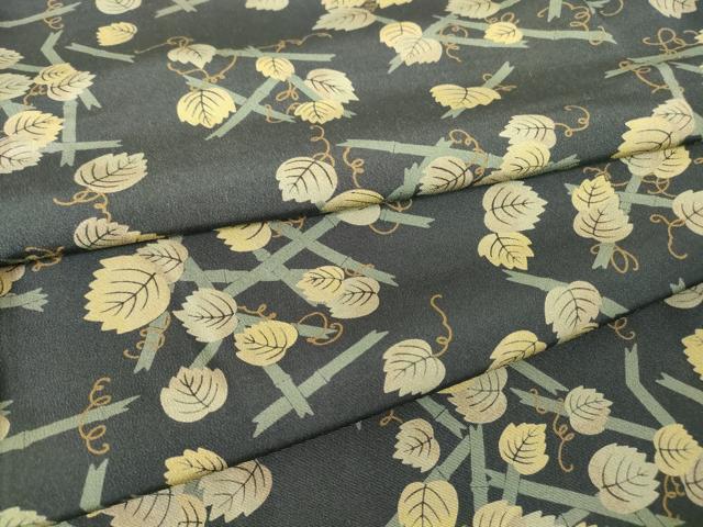 平和屋着物●上質な小紋　籬蔦の葉文　正絹　逸品　DABC3651az