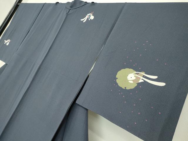 平和屋着物●世界的人形師　辻村寿三郎　ジュサブロー　訪問着　雪輪兎　正絹　逸品　DABC3655az