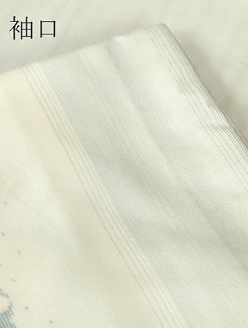 平和屋着物●本場大島紬　白大島　9マルキ　雪輪間道　正絹　逸品　DABC3658az