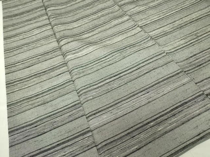 平和屋着物●上質な紬　横段文　松屋扱い　正絹　逸品　DABC3662az