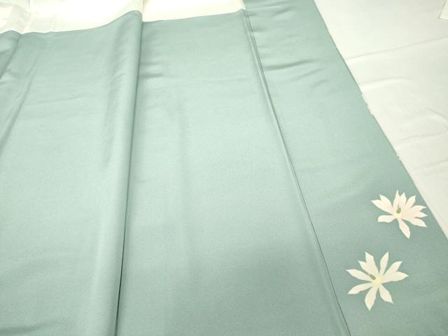 平和屋着物●本加賀友禅作家　沢飯芳雄　訪問着　枝花文　暈し染め　正絹　逸品　DABC3663az