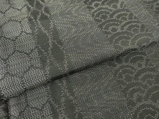 平和屋着物●本場大島紬　七宝亀甲間道　正絹　逸品　未使用　DABC3665az