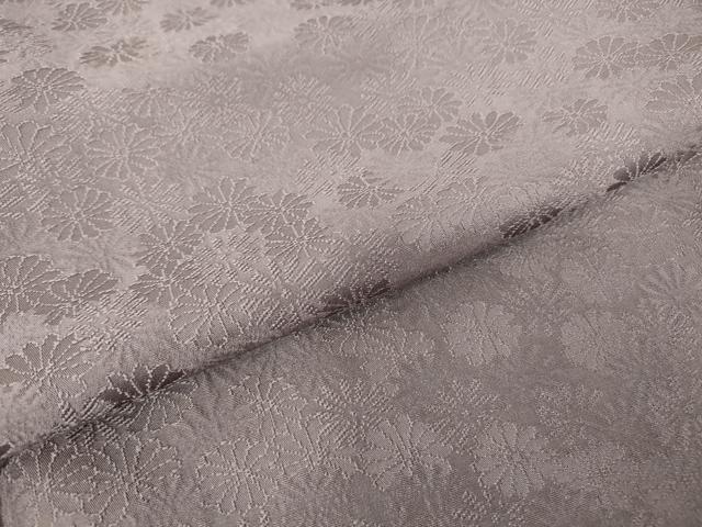 平和屋着物●上質な色無地　菊尽くし　薄鼠色　正絹　逸品　DABC3671az