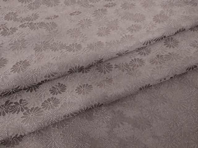 平和屋着物●上質な色無地　菊尽くし　薄鼠色　正絹　逸品　DABC3671az