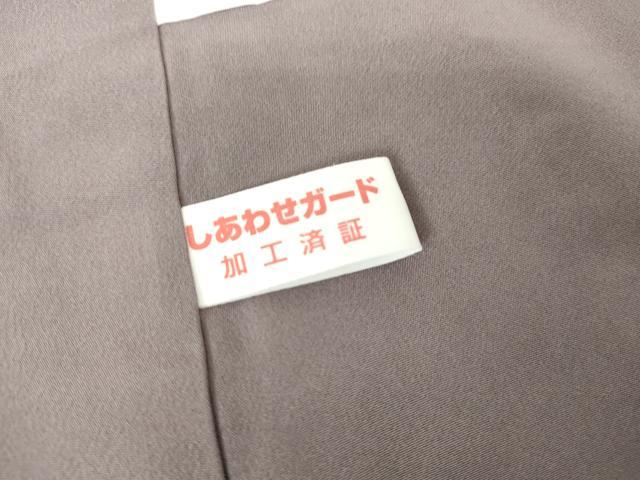 平和屋着物●上質な色無地　菊尽くし　薄鼠色　正絹　逸品　DABC3671az