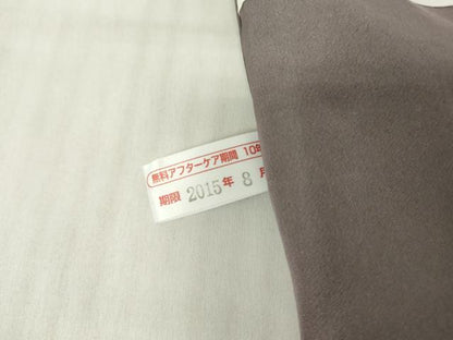 平和屋着物●上質な色無地　菊尽くし　薄鼠色　正絹　逸品　DABC3671az