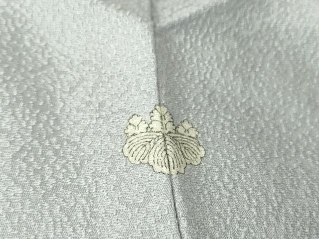 平和屋着物●上質な色無地　花尽くし地紋　藍白色　小田急百貨店扱い　正絹　逸品　DABC3672az
