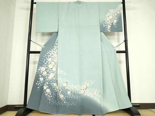 平和屋着物●訪問着　絞り　辻が花　暈し染め　正絹　逸品　DABC3674az