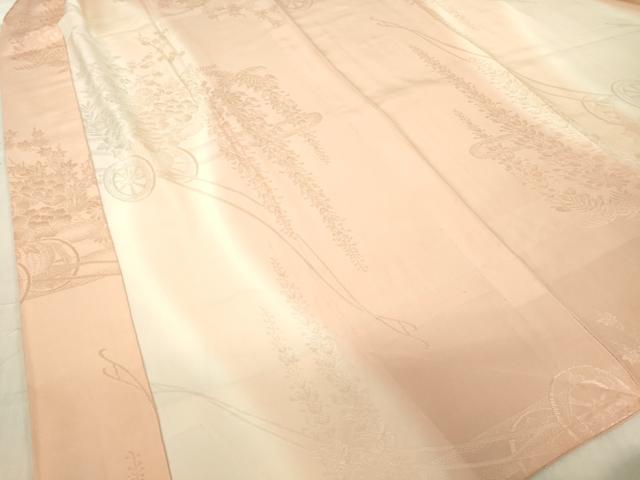 平和屋着物●長襦袢　無双仕立て　花車文　暈し染め　正絹　逸品　DABC3678az