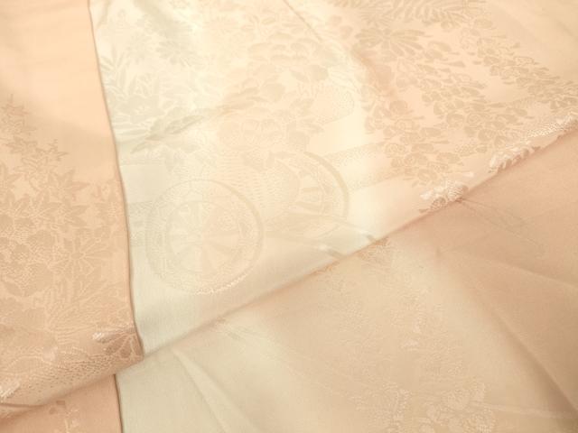 平和屋着物●長襦袢　無双仕立て　花車文　暈し染め　正絹　逸品　DABC3678az
