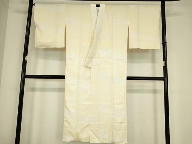 平和屋着物●長襦袢　袷　麻の葉横段文　正絹　逸品　DABC3679az