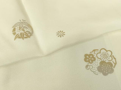 平和屋着物●長襦袢　袷　松竹梅　金彩　正絹　逸品　DABC3683az