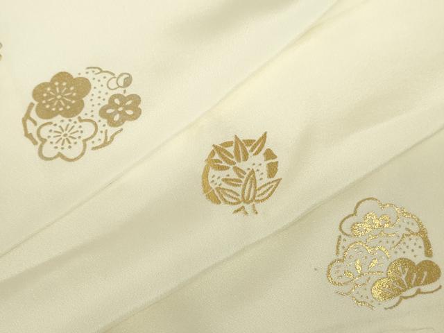 平和屋着物●長襦袢　袷　松竹梅　金彩　正絹　逸品　DABC3683az