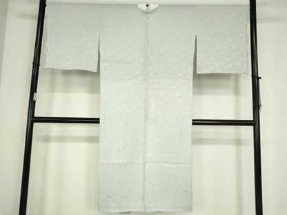 平和屋着物●長襦袢　無双仕立て　動物唐草地紋　虎　鳳凰　月白色　正絹　逸品　DABC3686az