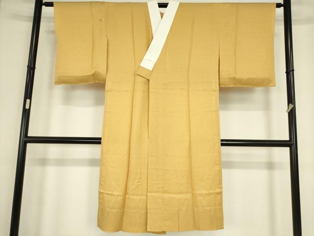 平和屋着物●菅原工房　菅原結作　漢方染紬　長襦袢　単衣　漢方染　高麗人参　鱗文　証紙付き　正絹　逸品　未使用　DABC3689az