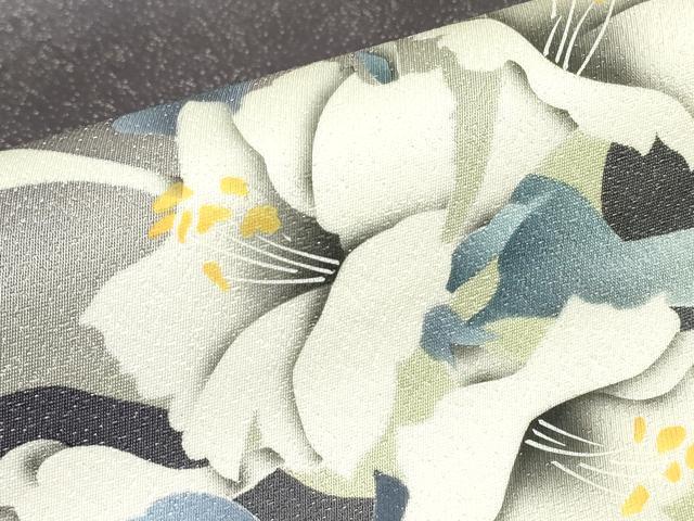 平和屋着物○京の匠日展作家 丹下雄介 太鼓柄袋帯 草花